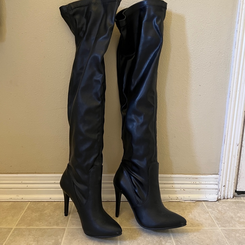 Thigh High Pleather Boots